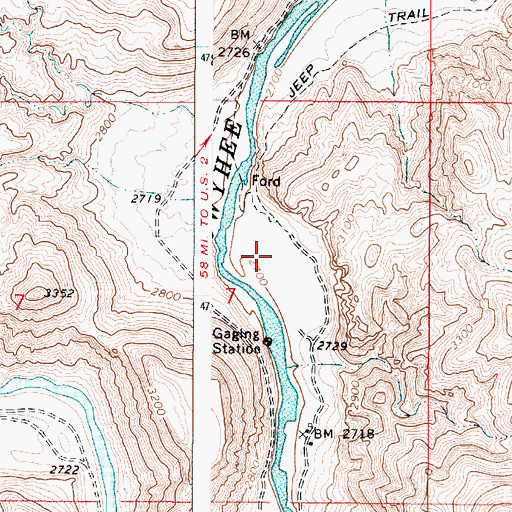 Topographic Map of The Pinnacle Ranch Airstrip (historical), OR