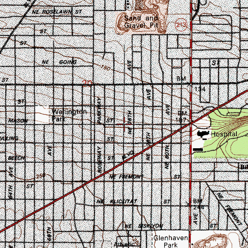 Topographic Map of Top Line Helipad, OR