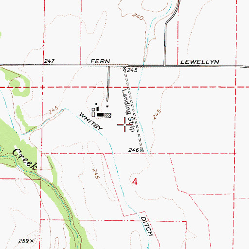 Topographic Map of Venell Airport, OR
