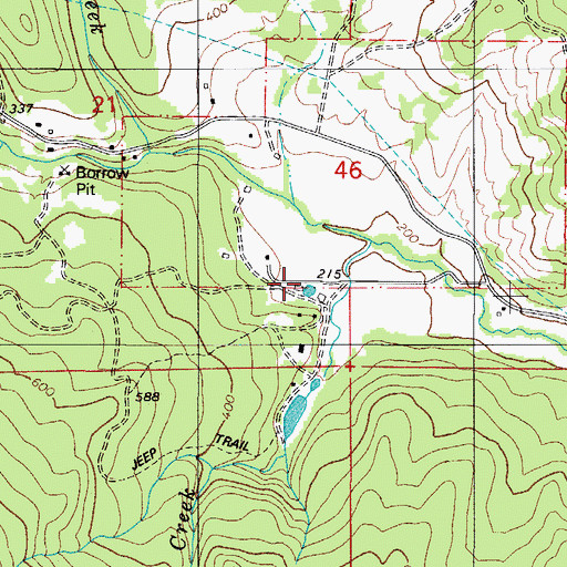 Topographic Map of Vons Airstrip (historical), OR