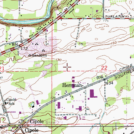 Topographic Map of Wager Airstrip (historical), OR