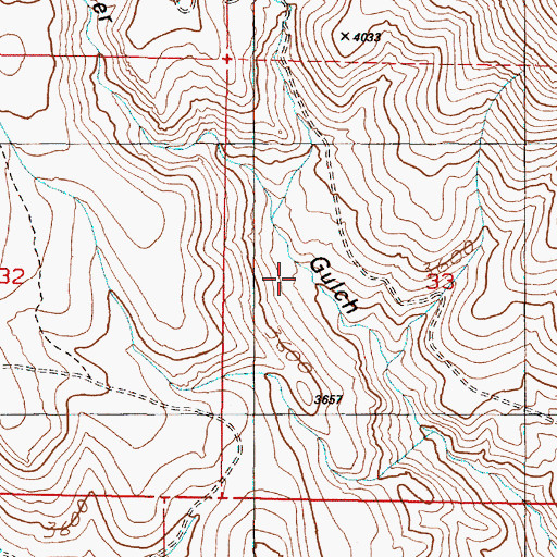 Topographic Map of Horseshoe Bend Spring, OR