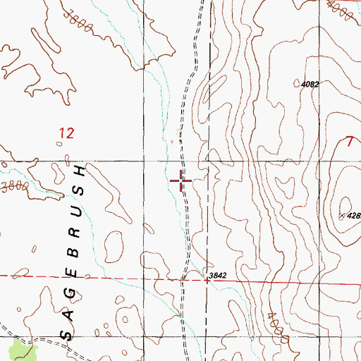 Topographic Map of County Line Reservoir, OR
