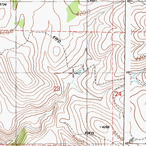Topographic Map of Juniper Tree Reservoir, OR