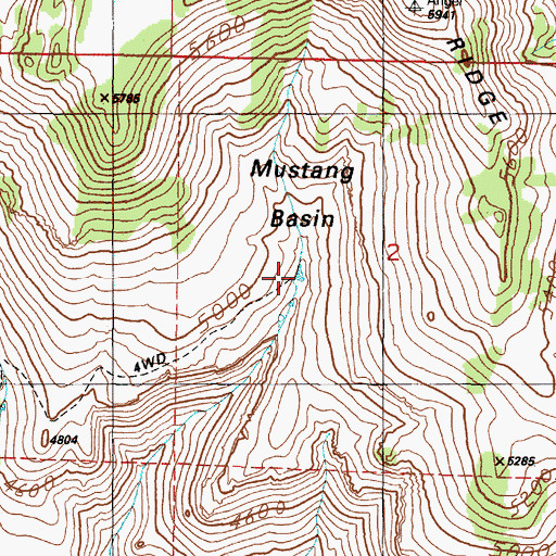 Topographic Map of Forest Reservoir, OR