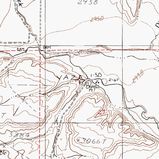 Topographic Map of Washington Creek, OR