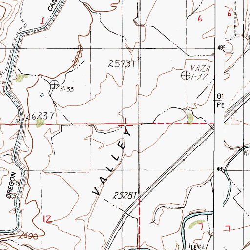 Topographic Map of Corbett Creek, OR