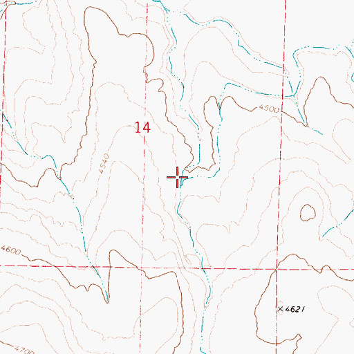 Topographic Map of Dry Canyon, OR