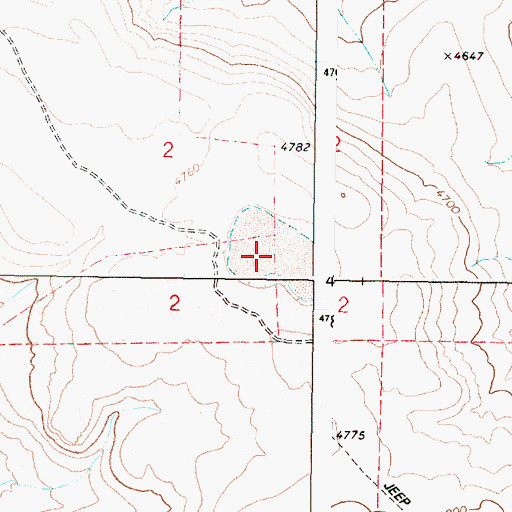 Topographic Map of Round Mountain Reservoir, OR