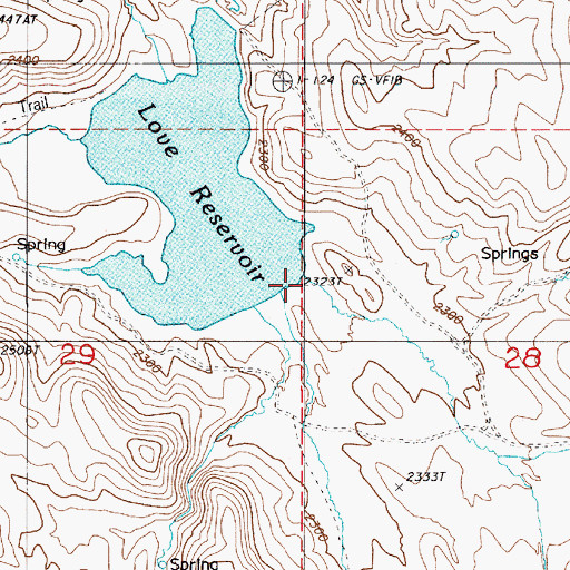 Topographic Map of Pine Tree Ridge Creek, OR