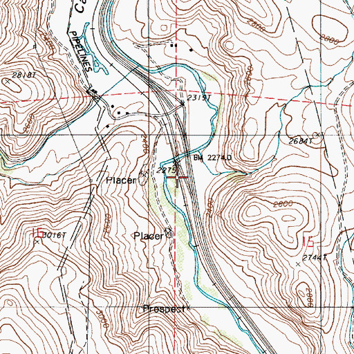 Topographic Map of Reiber Creek, OR