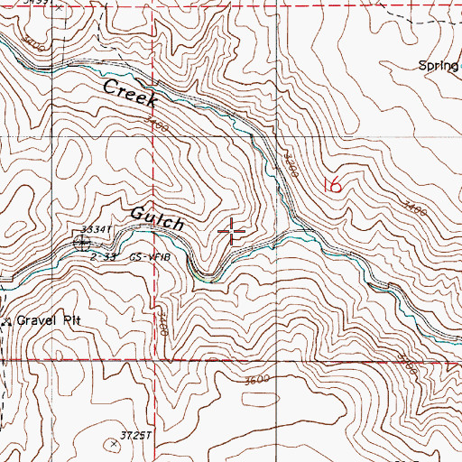 Topographic Map of Trail Gulch, OR