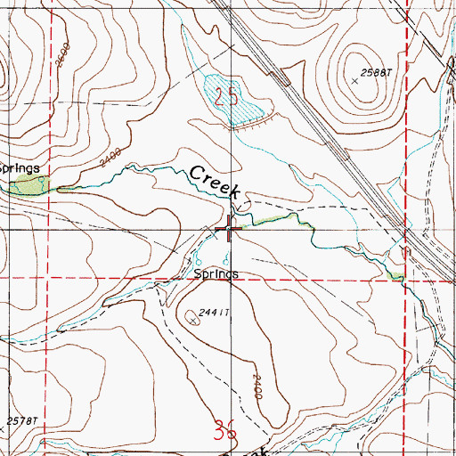 Topographic Map of Dry Creek, OR
