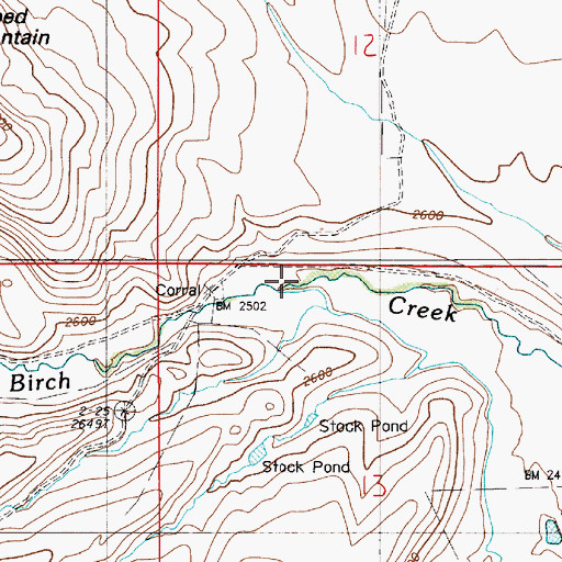Topographic Map of Willow Springs Creek, OR