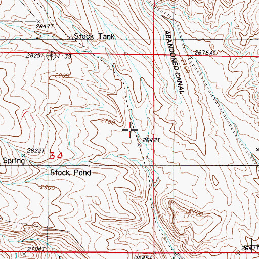 Topographic Map of Foster Spring, OR