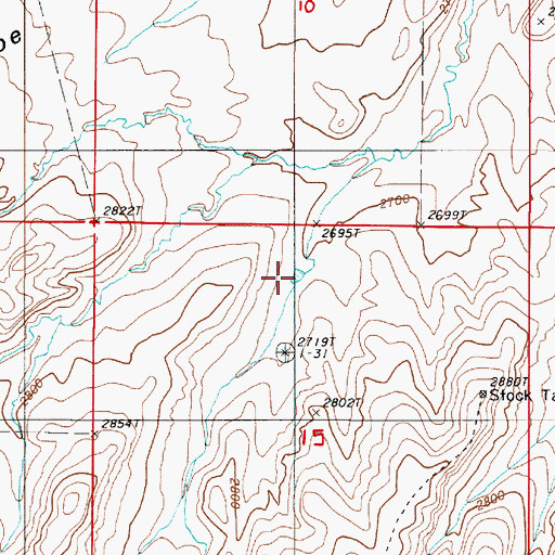 Topographic Map of Hope Flat Reservoir, OR