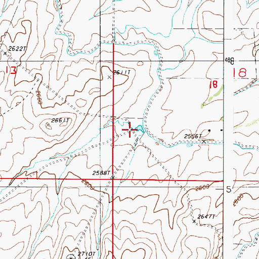 Topographic Map of Willow Creek Waterhole, OR