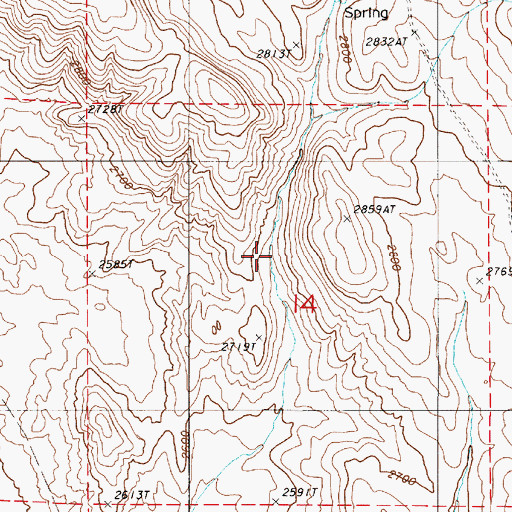Topographic Map of Dry Gulch Reservoir (historical), OR