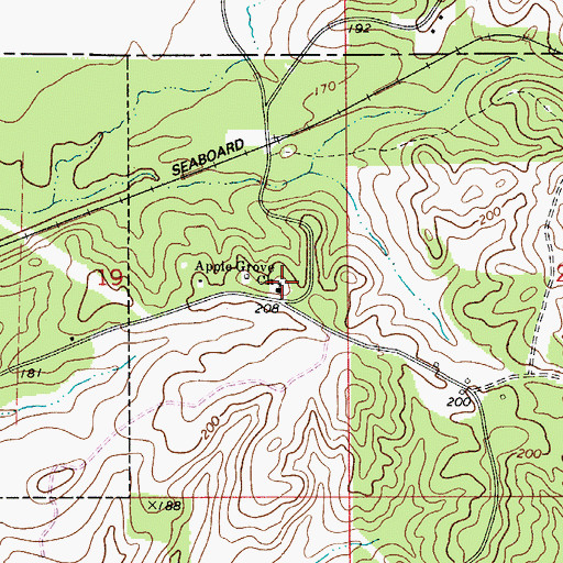 Topographic Map of Apple Grove Baptist Church, AL