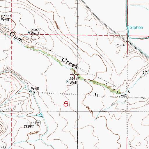 Topographic Map of Dry Creek, OR