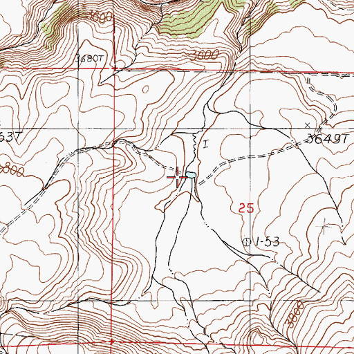 Topographic Map of Davis Reservoir Four, OR