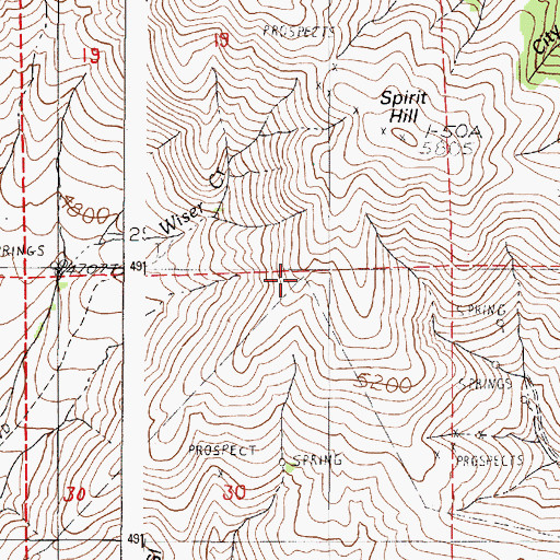 Topographic Map of Mattie Spring, OR