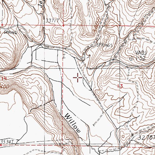 Topographic Map of Beers Ditch, OR