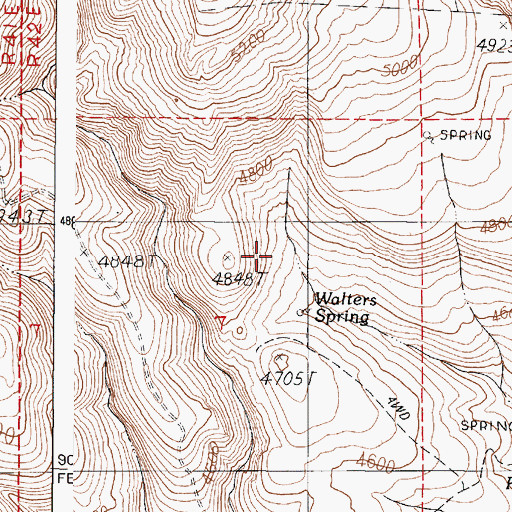 Topographic Map of Rattlesnake Reservoir, OR