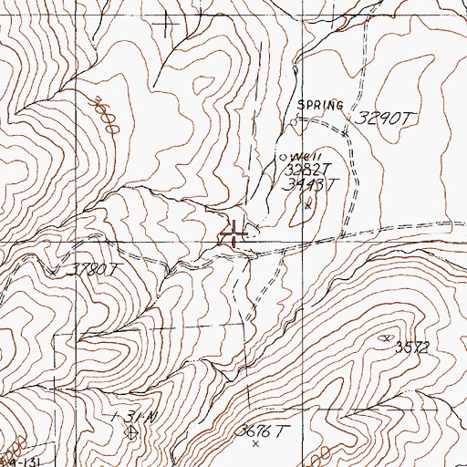 Topographic Map of Lockett Reservoir, OR