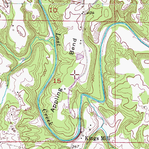 Topographic Map of Appling Bend, AL