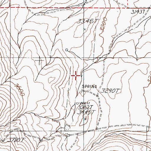 Topographic Map of Wood Reservoir, OR