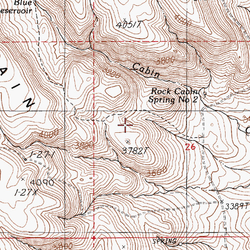 Topographic Map of Rock Cabin Spring Number 1, OR