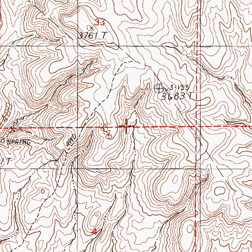 Topographic Map of Skelton Spring, OR
