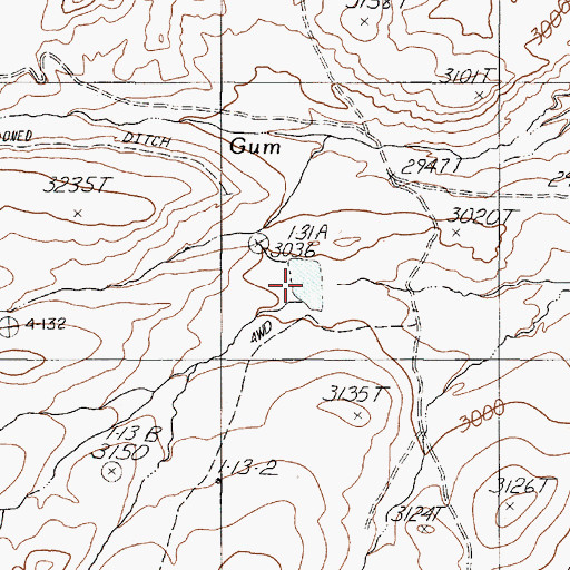 Topographic Map of Pritchard Reservoir, OR