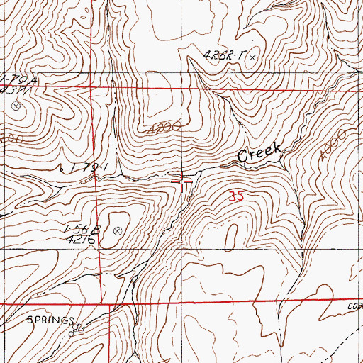 Topographic Map of South Fork Pole Creek, OR