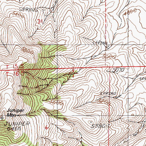Topographic Map of Antelope Spring, OR