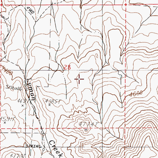 Topographic Map of Caviness (historical), OR