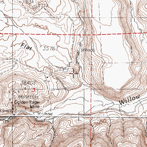 Topographic Map of Miller Creek, OR