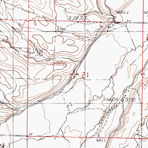 Topographic Map of Young Ditch, OR