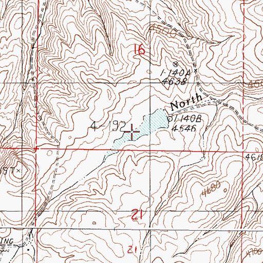 Topographic Map of Moltham Reservoir Two, OR