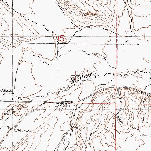 Topographic Map of Rose Creek, OR