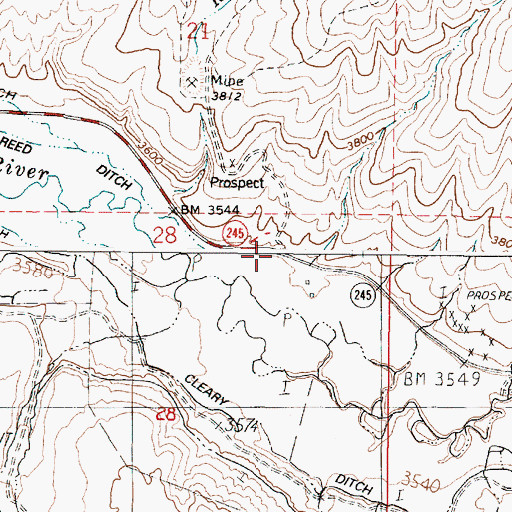 Topographic Map of Reeds Ditch, OR