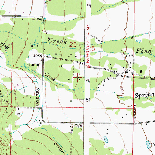 Topographic Map of Gee Creek Swamp, OR