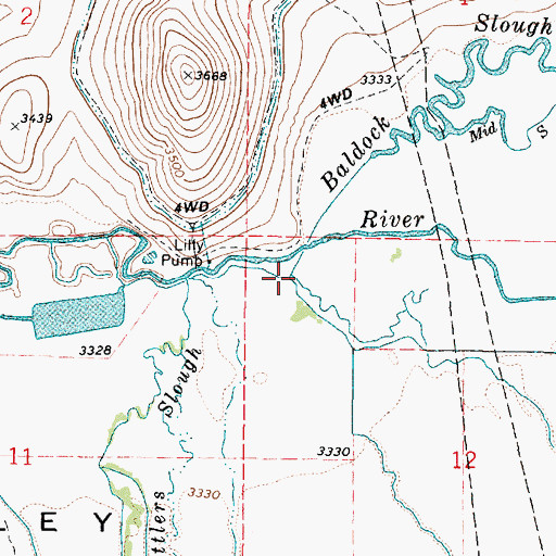 Topographic Map of Mink Creek, OR