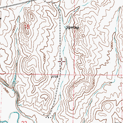 Topographic Map of McCann Spring, OR