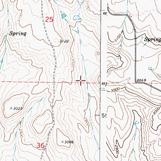 Topographic Map of Johnson Spring, OR