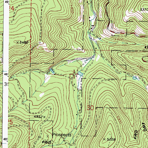 Topographic Map of Stices Gulch Reservoir, OR