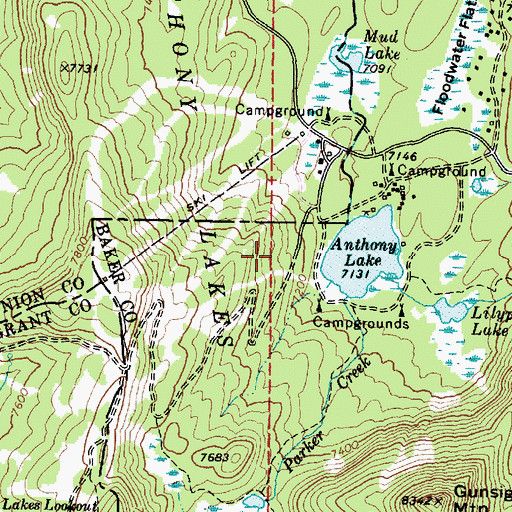 Topographic Map of Station Spring, OR