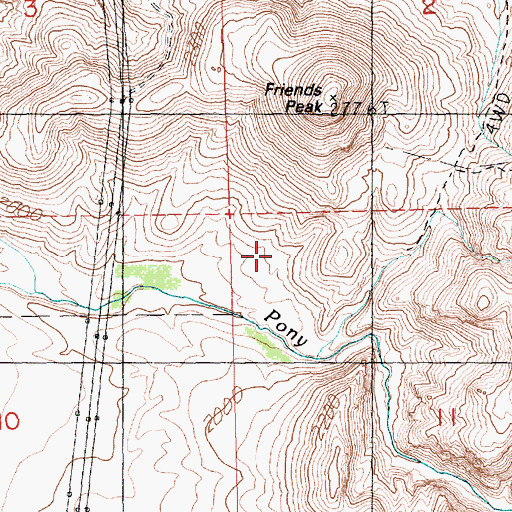 Topographic Map of Bostick Spring, OR
