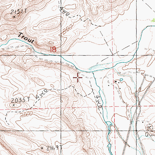 Topographic Map of Trout Creek Valley, OR
